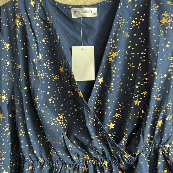 NWT Mycrushcity Galaxy Print Mini Dress - Picture 7 of 9